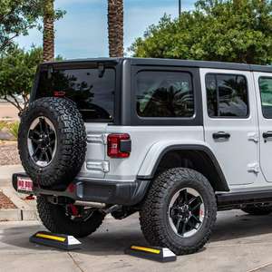 2 Pack Stationnement En Caoutchouc Blocs De Guidage De Roue Robuste Arrêter Bouchons pour Voiture Garage Parcs De Qualité Professionnelle Stationnement Bordure En Caoutchouc - Product Image 6