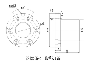 สกรูหน้าแปลนแบบคู่สำหรับงานเครื่องจักร CNC เกลียวขวา32มม. ชิ้นส่วนหลักของเครื่องมือบอลน็อต1.5ปีผู้ผลิตจีน - Product Image 6
