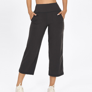 Pantalones deportivos casuales de cintura alta para gimnasio, pantalones de yoga cortos para mujer - Product Image 2