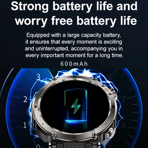 HT30 Интеллектуальный HD Круглый Большой экран 600 мАч прожектор компас оценочная лампа точный алгоритм движения умные часы - Product Image 3