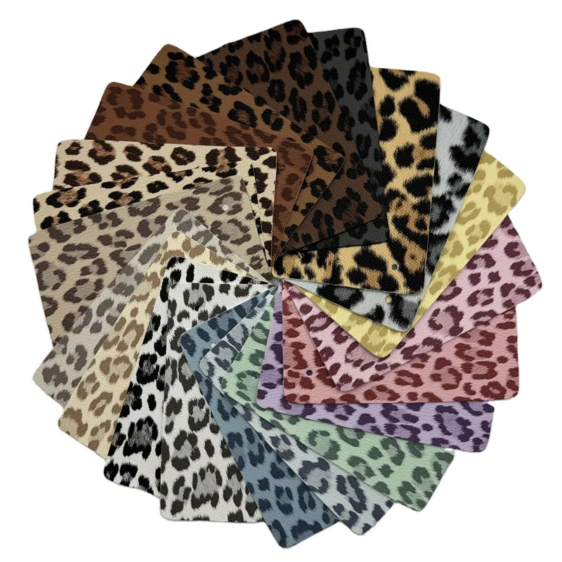 Factory Customization Leopard Print Synthetic Leather Fabrics From tiger Leather Pu Leather for Bag