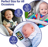 Jouet de téléphone portable pour bébé - Jouet musical interactif certifié CPSIA CPC pour les garçons de 1 an