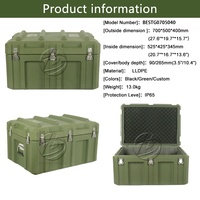 Étui de protection pour outils et équipements en plastique dur de taille moyenne, imperméable IP65, portable, doublé d'EVA, personnalisable OEM/ODM