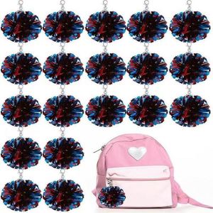Mini Pompones Rosa y Morado para Equipos de Animación, Pompones para Animadoras, Llavero con Pompones para Mochila, Adorno para Bolsa - Product Image 2