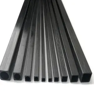 OD2.0 * 2.0*1.0*1000mm pultruded פחמן סיבי צינור מרובע צינור עבור fpv מירוץ drone זנב פיר