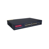 Switch PoE de 16 Puertos con 2 Puertos de Enlace Ascendente y 1 Puerto SFP, Switch de Red Gigabit de 1000 Mbps Original OEM