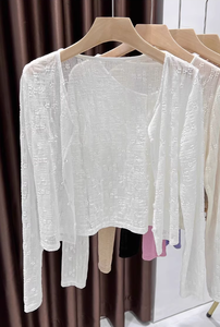 <span class=keywords><strong>Top</strong></span> <span class=keywords><strong>Bolero</strong></span> in maglia da sole in pizzo - Product Image 4