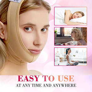 Elástico Reutilizable Estiramiento Facial Fajas Post Cirugía Compresión Chin Shaper Lift up Belt V Line Lifting Face Vendaje - Product Image 2