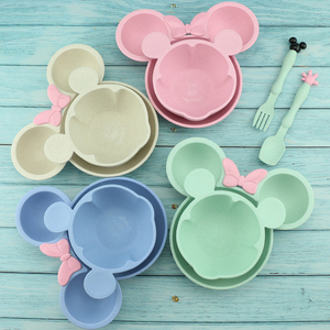 Ensembles de <span class=keywords><strong>vaisselle</strong></span> légers en paille de blé incassable <span class=keywords><strong>Vaisselle</strong></span> <span class=keywords><strong>Mickey</strong></span> Assiette anti-chute en paille de blé Ensemble de bol <span class=keywords><strong>Mickey</strong></span> - Product Image 2