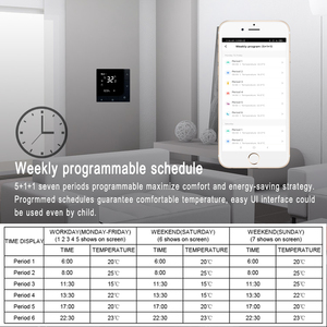 Thông Minh Kỹ Thuật Số Nhiệt Cho Gas Nồi Hơi Thiết Kế Hiện Đại Linh Hoạt 230V Lập Trình Sưởi Ấm Sàn Cho Phòng Tắm Wifi Kết Nối - Product Image 3