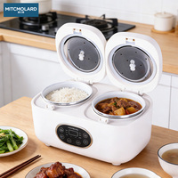 Casserole électrique intelligente 2 en 1, conception à double pot, cuisson indépendante avec contrôle numérique de la température