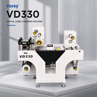Solution complète de finition d'étiquettes numériques en rouleau Vorey VD330, machine à laminer et à découper