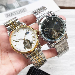 Reloj de Negocios de Lujo de Alta Gama, Original, de Marca de Prestigio, Totalmente Automático, de Acero Inoxidable, Resistente al Agua, con Correa de Cocodrilo, Pateks - Product Image 1