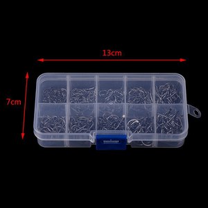 Fisherbon Fisherman's Bund Fishing <b>Hooks</b> Set 500 Pieces <b>Black</b> And Gold High Carbon Steel With Rings And Swivels Various Sizes - Product Image 3
