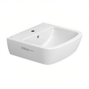 Lavabo Gemma 2 de un solo orificio de 50 cm para montaje en pared - Product Image 3