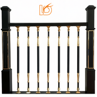 Balustre d'escalier en alliage d'aluminium et de magnésium de luxe, de haute qualité, carré ou rond, pour rampe intérieure