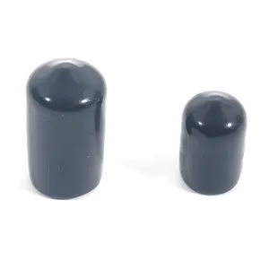 Custom 5MM 6MM Cap Rubber Tips PVC Patch Round Black Silicone Plastic End Rubber Cap For Pipe