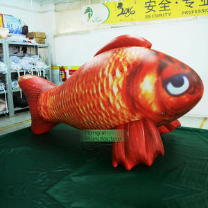 Tùy chỉnh sản xuất <span class=keywords><strong>PVC</strong></span> <span class=keywords><strong>Inflatable</strong></span> cá vàng, cá voi, cá trang trí cho sinh vật biển quảng cáo - Product Image 1
