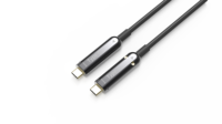 Câble optique AOC 4K Type C vers C 21,6 Gbit/s (vidéo uniquement) pour caméra de vision industrielle et affichage médical Pro-AV 10m-30m