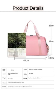 JINZE3023 Borsa da Viaggio Casual in Poliestere Morbido per Ragazze Adolescenti, Stile Oxford Trendy, Opzione Logo Personalizzato, Regalo di Compleanno - Product Image 6