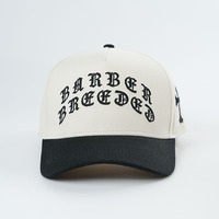 Casquettes de baseball respirantes en tissu Oxford Dobby à 5 panneaux, logo personnalisé, bicolores, été