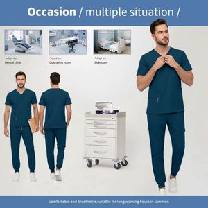 Conjunto de Uniforme Médico Unisex 2026 de Tela Transpirable con Bolsillos con Cremallera, Uniformes Médicos Personalizados de Alta Calidad y Suaves - Product Image 4