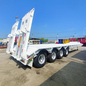 3-5 Axle Heavy Duty 1-2 Ton Hydraulic Lowbed Drop Deck Gooseneck Lowboy Semi-<b>Trailer</b> 12.5x2.5x1.5m Fengniao - Product Image 3