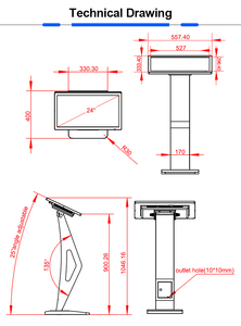 Nhà máy giá tốt 23 24 inch tầng đứng màn hình cảm ứng thông tin tương tác Android hiển thị kỹ thuật số kiosk màn hình cảm ứng - Product Image 6