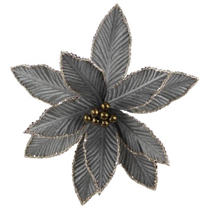 Tige de fleurs pointus en tissu classique, 1 pièce, avec paillettes, pour décoration d'arbre de noël, vente en gros #81039 - Product Image 3