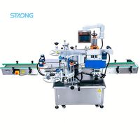 Machine d'étiquetage automatique recto-verso pour bouteilles carrées et rondes, idéale pour les flacons cosmétiques et les flacons de gel douche
