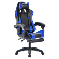 Chaise de jeu ergonomique en cuir à dossier haut, support lombaire, hauteur réglable, pivotante à 360 degrés, inclinable, accoudoirs réglables, 1 étape