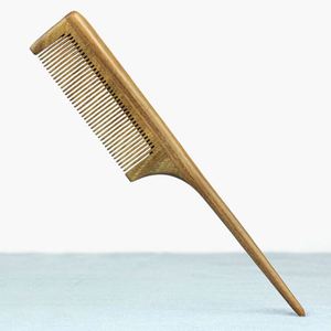 Peine de madera al por mayor para peluquería, peine de cola de rata para separar el cabello con logotipo personalizado - Product Image 1