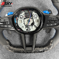 Volant en fibre de carbone forgé sur mesure avec LED, compatible avec BMW G05 G06 G20G30 M2 G87 M3 G80G82 G42 M5F90 F97 F10 F20 F30 F40 F15