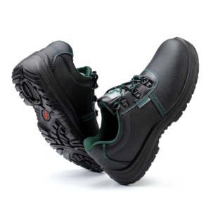 Chaussures de sécurité à coupe basse pour hommes en cuir véritable de haute qualité Anti-Smash bottes d'usine de Construction de Protection des pieds de travailleur léger - Product Image 5