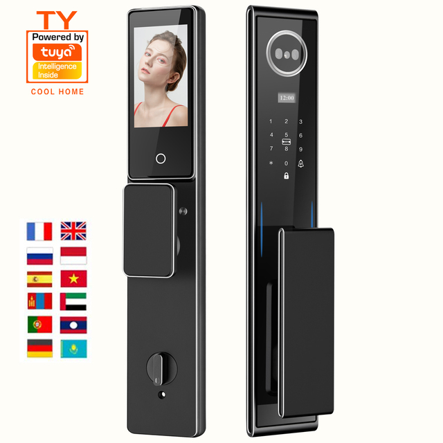 Outdoor Smart Locks for Front Door Tuya Wifi Digital Smart Lock Door Password Smart Door Lock with Camera and Fingerprint