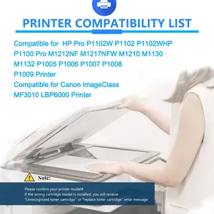 Toner Cartridge Factory 85A 59A 106A 12A 05A 36A 79A 17A 26A 83A 35A 55A 78A 80A 76A 30A Compatible For HP Laser Printer