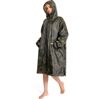 Robe de bain/surf imperméable personnalisée pour hommes et enfants, avec doublure polaire chaude, poncho de plage, robe de change, manteau de natation, parka