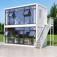 Maison conteneur pliable de 20 pieds, bureau modulaire avec cuisine et chambre pour chantier de construction