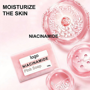 Savon rose à la niacinamide 100g, nettoyant blanchissant pour le visage, nettoyage en profondeur, éclaircissant, hydratant, pour le visage et le corps, pour les soins quotidiens de la peau - Product Image 4