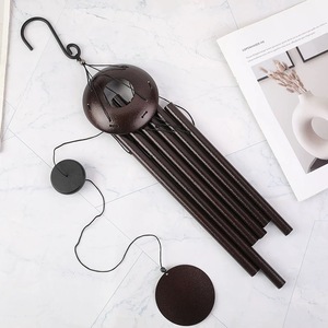 Campana <span class=keywords><strong>de</strong></span> Viento <span class=keywords><strong>de</strong></span> Aluminio Bronceado <span class=keywords><strong>de</strong></span> 32 Pulgadas con Tubo <span class=keywords><strong>de</strong></span> Afinación para Jardín Conmemorativo Exterior, Mini Patio <span class=keywords><strong>de</strong></span> Comedor - Product Image 2