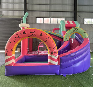 Vendita calda di qualità di gelato di forma gonfiabile gonfiabile Combo castello di salto dolce caramella parco giochi gonfiabile per i bambini - Product Image 5