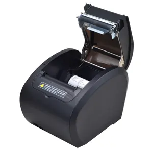 Impressora térmica 80mm, receptor térmico impressora pos impressão rápida corte automático wi-fi usb lan porta de cartão térmico impressora receptor