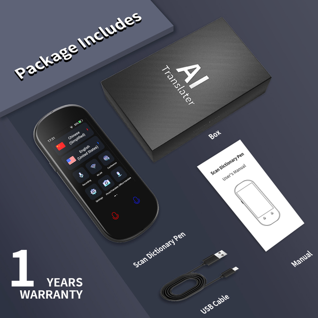 2025 Trendy High Quality 137 Online 17 Offline Languages Smart Portable Voice Translator for IOS Android Smart Phone