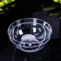Bol à salade créatif jetable, écologique, résistant à la chaleur, non toxique, en plastique épaissi, transparent, compatible lave-vaisselle, pour hôtel