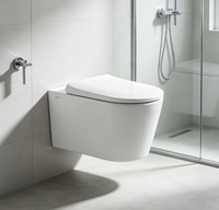 WC mural de style européen à chasse d'eau Tornado, nettoyage facile, durable, idéal pour les salles de bain modernes ou les projets hôteliers