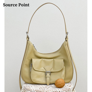 Mới hợp thời trang trên lớp của da bò thanh lịch của phụ nữ da Vai Túi nách túi xách với túi - Product Image 4