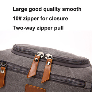 Guangzhou Factory Customized Engraving Name Vintage Zipper Portable <strong>Mens</strong> Grooming Gift Dopp Kit for <strong>Bag</strong> Canvas Cosmetic - Product Image 3