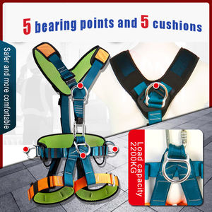 CE Protección contra caídas Seguridad de vida Cuerpo completo Cable de <span class=keywords><strong>escalada</strong></span> al aire libre internacional de cinco puntos Juego de cinturón de seguridad de operación a gran altitud - Product Image 5