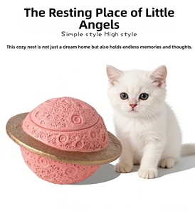 Kotak Penyimpanan Abu Hewan Peliharaan Kustom Planet Cement Firing Ceramic Pet Memorial Urn Buatan Tangan Ukuran Kecil untuk Anjing Kucing - Product Image 1