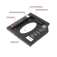 Caddy HDD SATA Plastik Murah Grosir 12.7mm, Tray SSD 2.5 Inch, Tempat Drive Optik Laptop, Enclosure Hard Disk Kedua